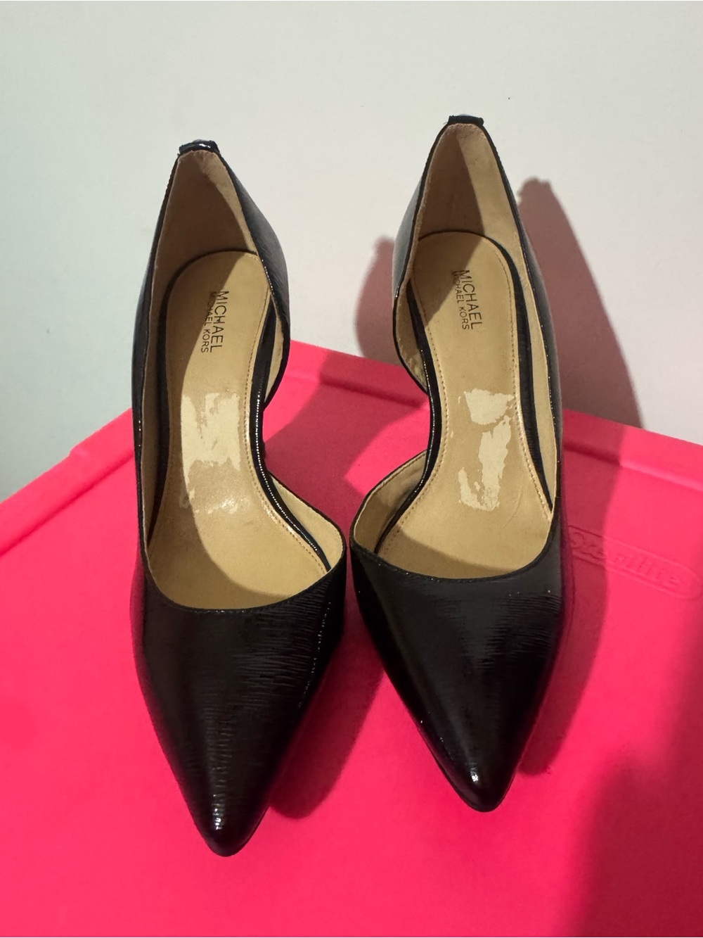 Michael Kors Black Patent Pointed Toe Pumps